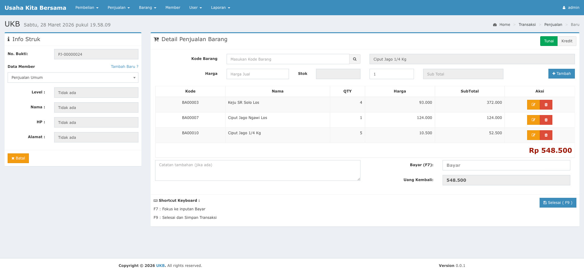 POS Usaha Kita Bersama Tangkapan Layar 2