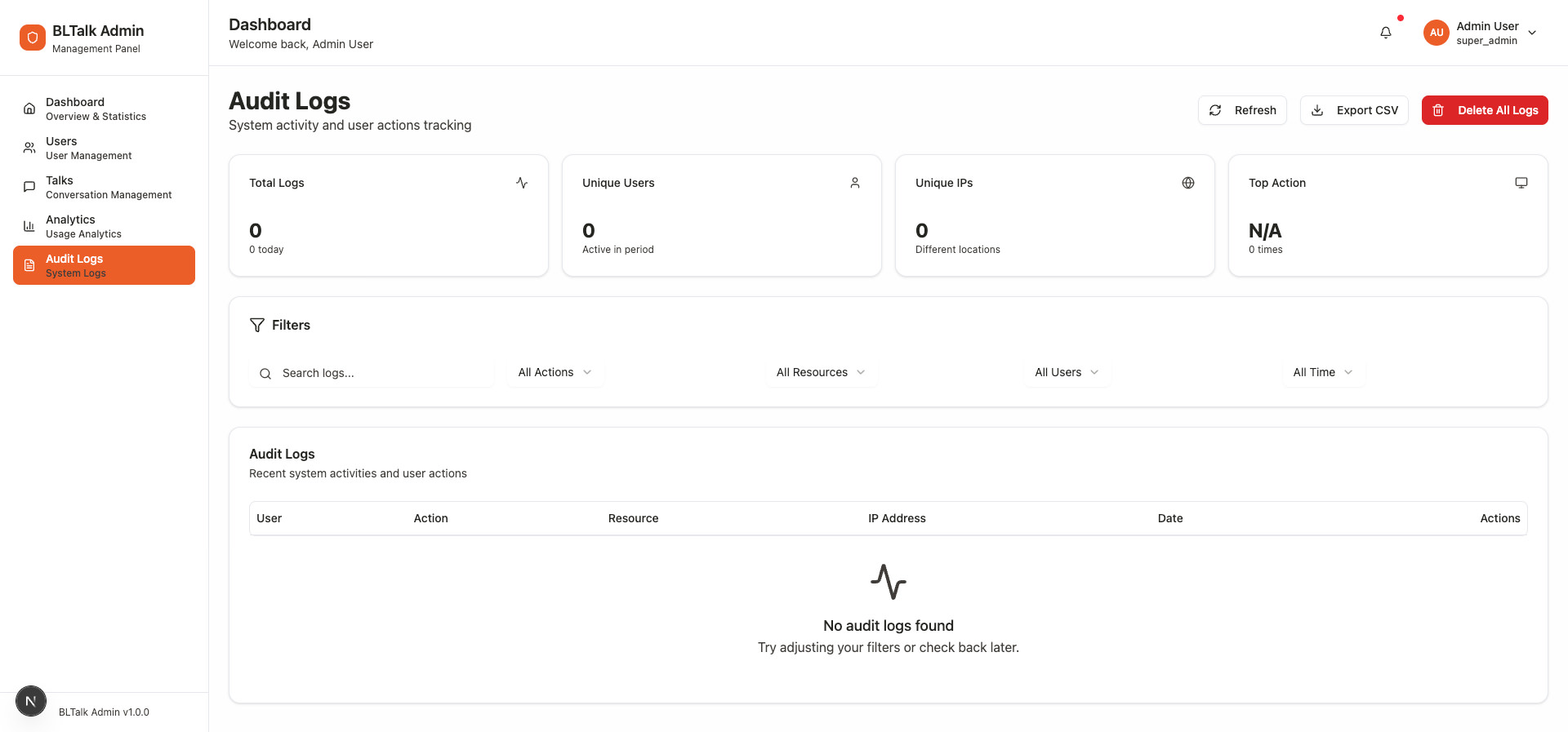 BLtalk Backend Tangkapan Layar 4