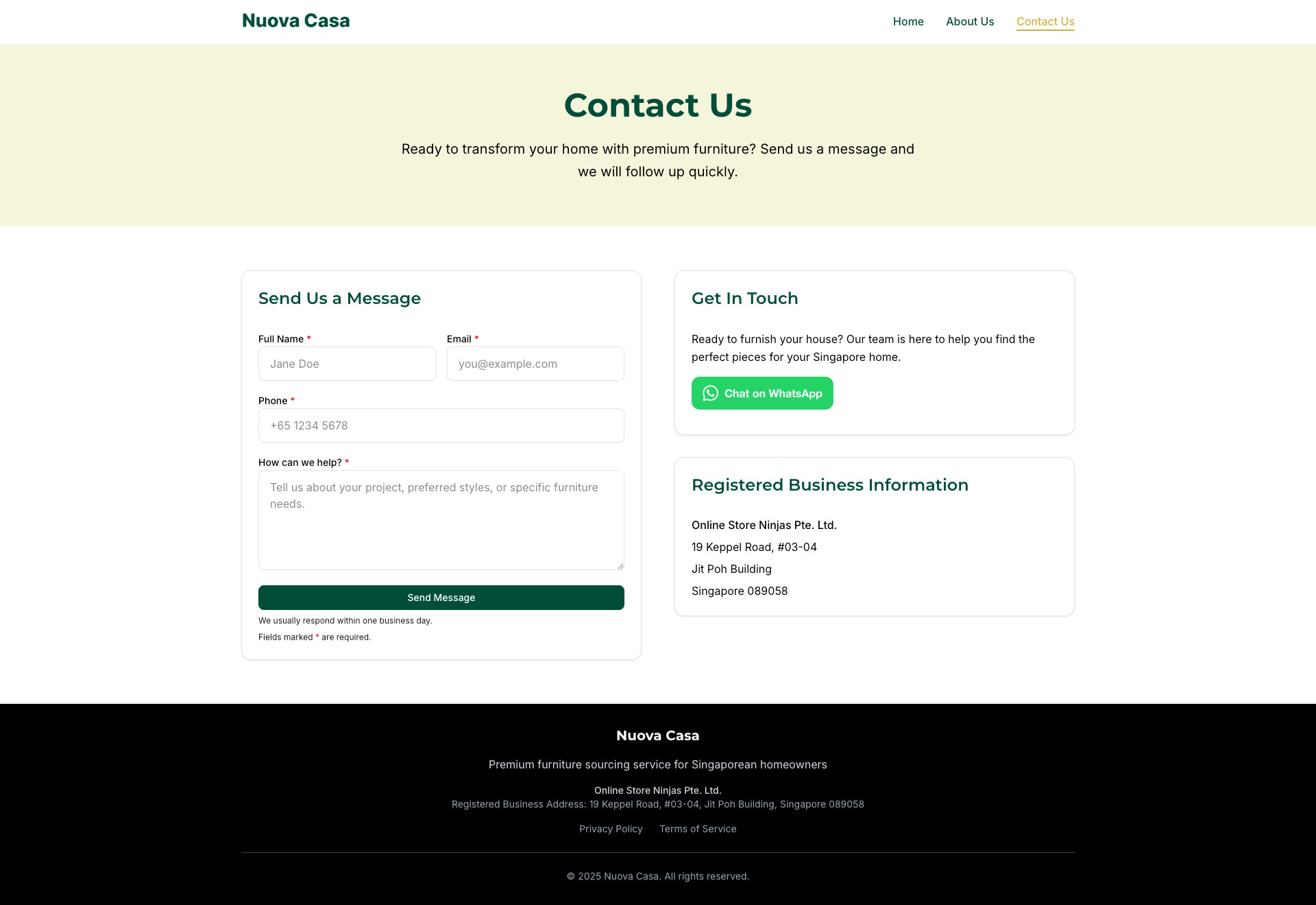 nuovacasa.sg Tangkapan Layar 2